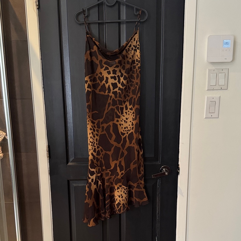 Brown Animal Print Dress